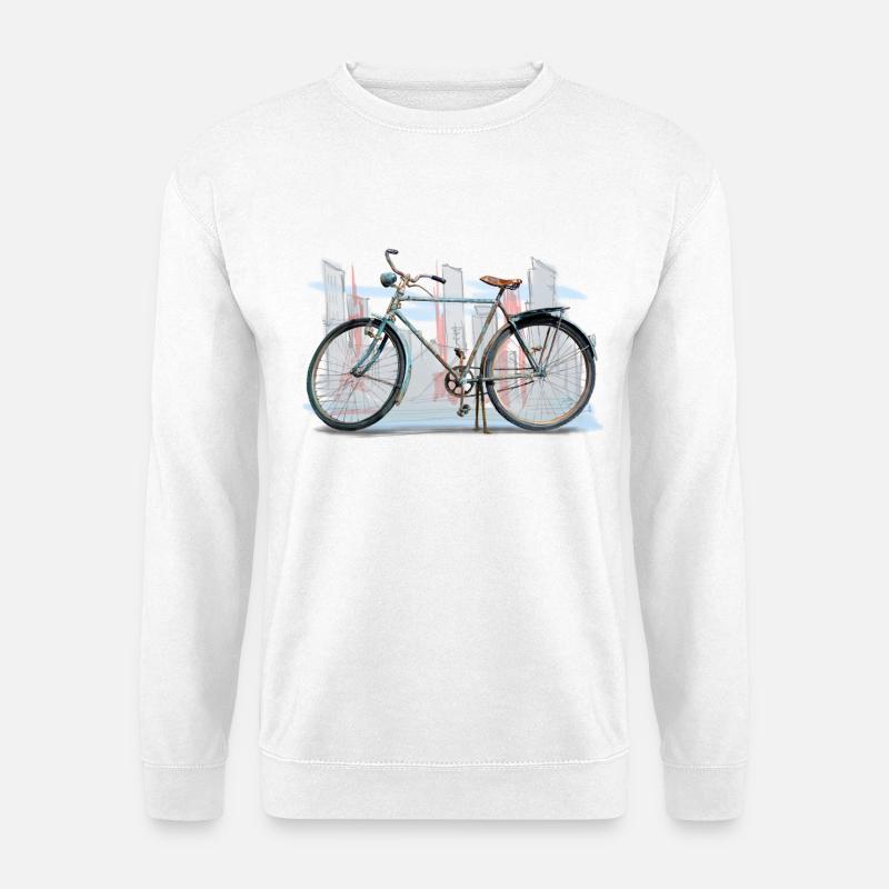 Fahrrad retro - Unisex Pullover - Weiß