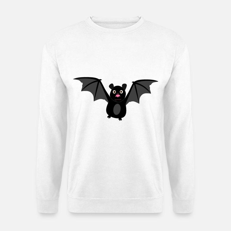 Fledermaus Halloween Vampir Bat - Unisex Pullover - Weiß