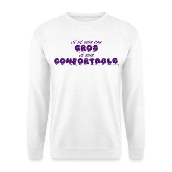 Confortable - Sweat-shirt Unisexe - blanc - Devant