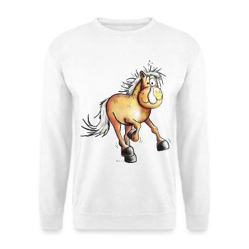 Running Haflinger - Unisex Sweatshirt - white - Front