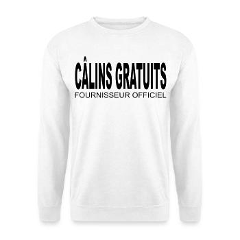 Câlins gratuits - Fournisseur Officiel - Sweat-shirt Unisexe - blanc - Devant