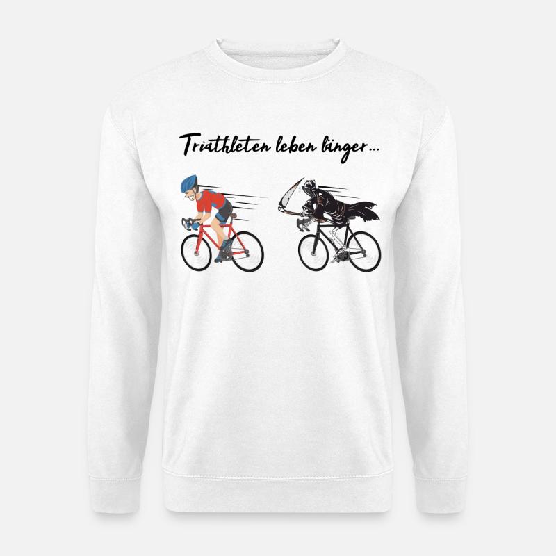 Triathlon - Triathleten leben länger! - Unisex Pullover - Weiß