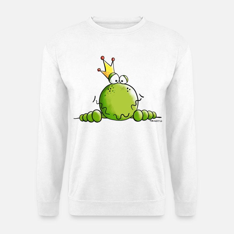 Frosch mit Krone - Unisex Pullover - Weiß