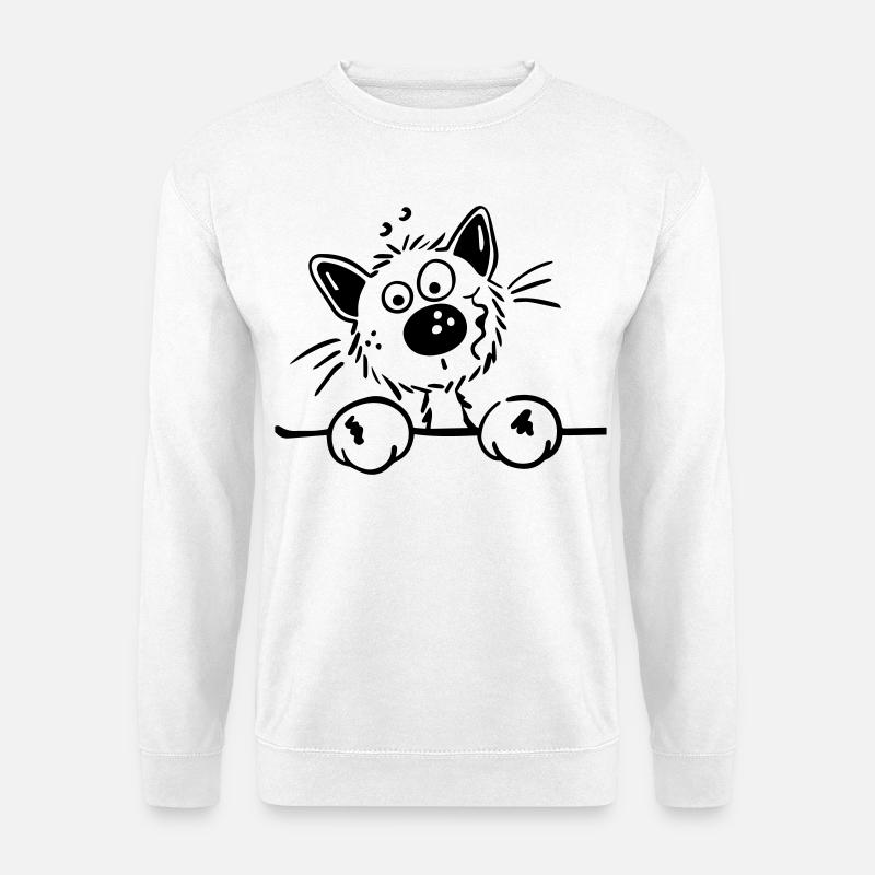 Mignon Chat - Sweat-shirt Unisexe - blanc
