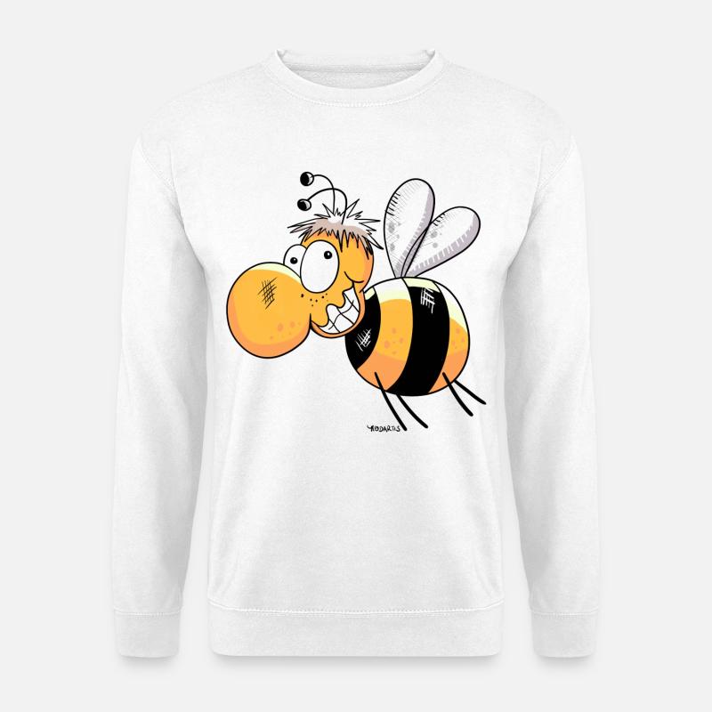 Fröhliche Biene - Unisex Pullover - Weiß