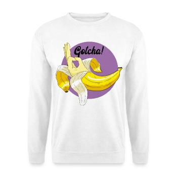 Mème Troll Banane - Sweat-shirt Unisexe - blanc - Devant