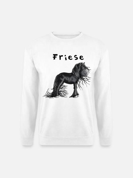 Niedliches Friesenpferd - Unisex Pullover - Weiß