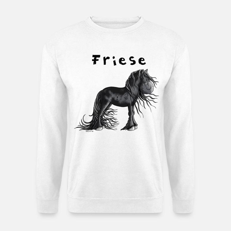 Niedliches Friesenpferd - Unisex Pullover - Weiß