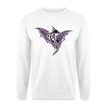 Fantasy dragon with large wings - Unisex Sweatshirt - white - Front