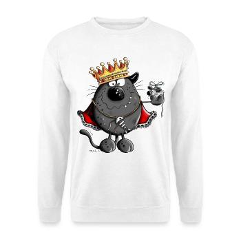 Roi de Chat - Sweat-shirt Unisexe - blanc - Devant