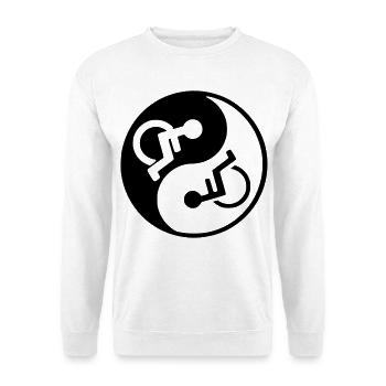 Rollstuhl Yin und Yang Symbol Bild # - Unisex Pullover - Weiß - Vorne