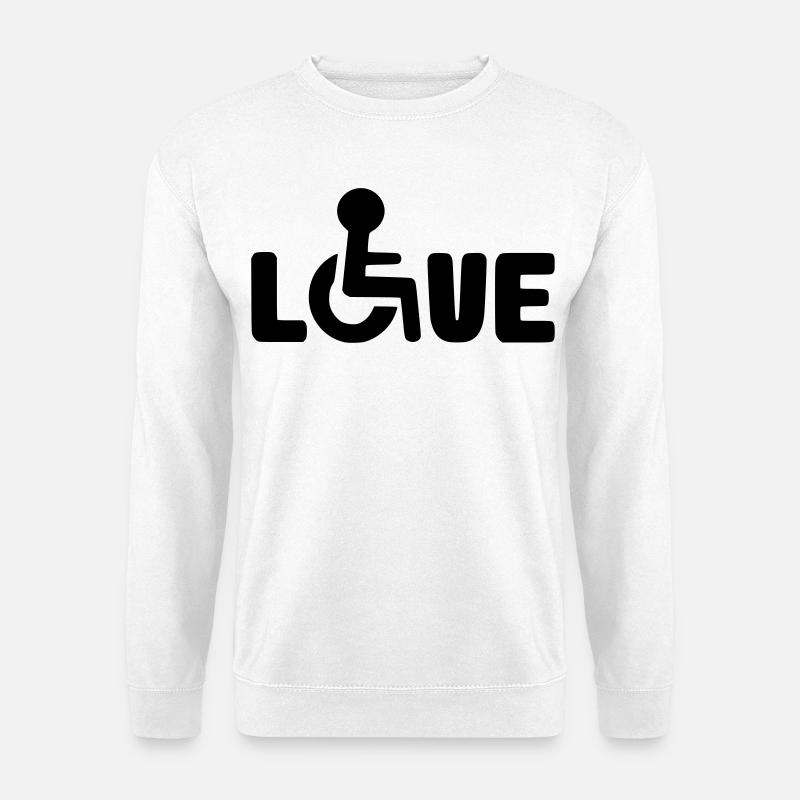 Liebe zum Rollstuhl # - Unisex Pullover - Weiß