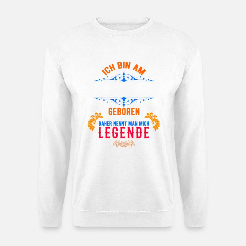 Geburtsdatum - Unisex Pullover - Weiß