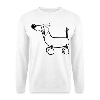 Der Dackel - Unisex Pullover - Weiß - Vorne