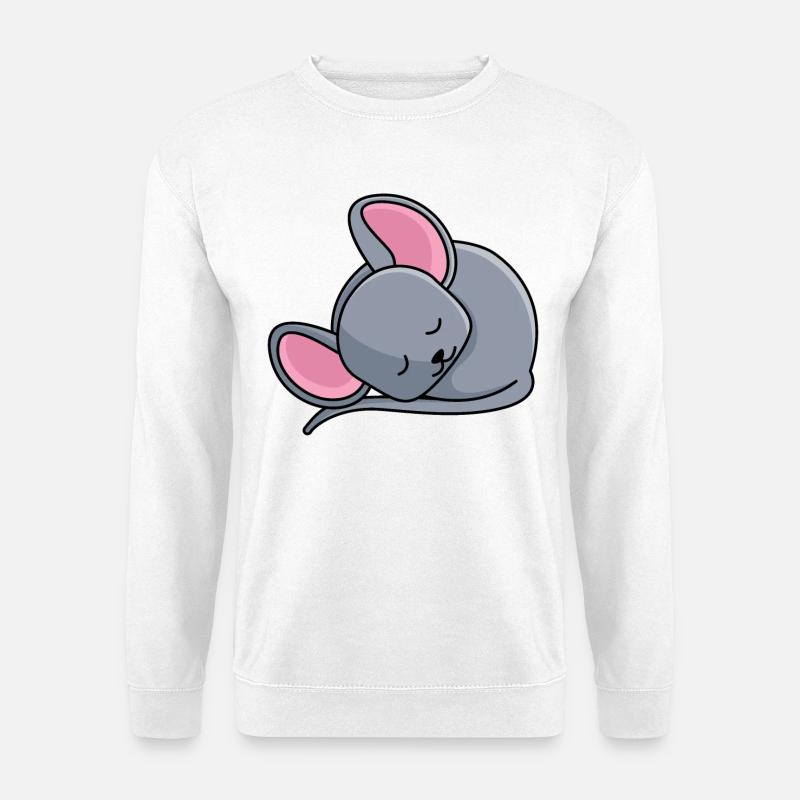 Sleeping mouse - design - Unisex Sweatshirt - white