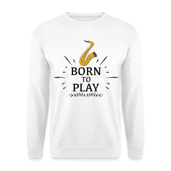 Saxophon - Unisex Pullover - Weiß - Vorne