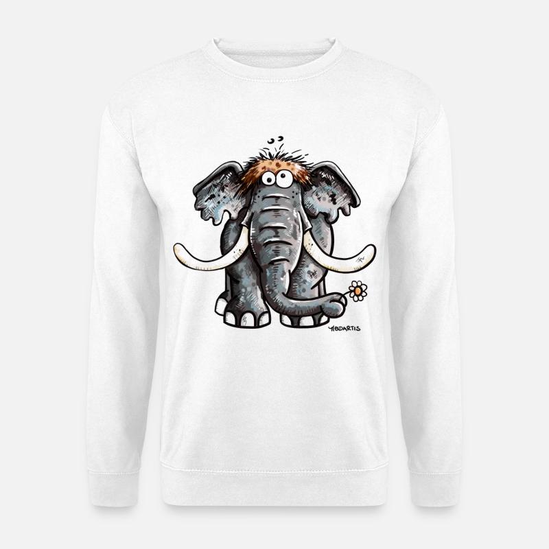 Der Elefant - Unisex Pullover - Weiß