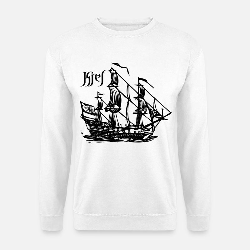 Kiel - Segelschiff - Unisex Pullover - Weiß
