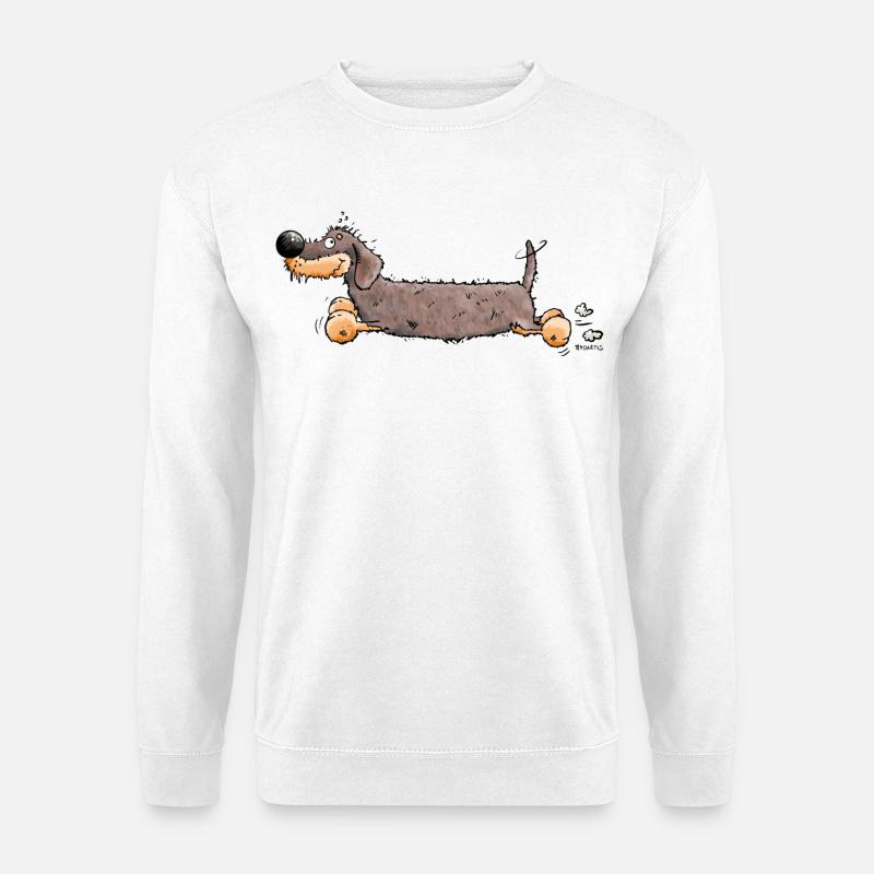Flotter Dackel - Unisex Pullover - Weiß