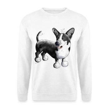 Welsh Corgi Cardigan - Unisex Pullover - Weiß - Vorne