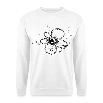 Water splash, Flower of water drops. - Unisex Sweatshirt - white - Front