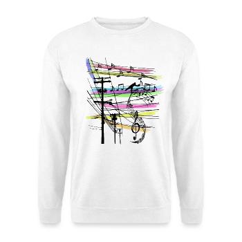 Musik Noten - Unisex Pullover - Weiß - Vorne