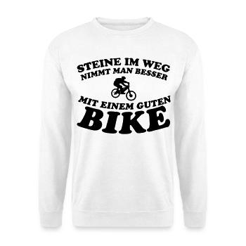 Pierre moto T-Shirts - Sweat-shirt Unisexe - blanc - Devant