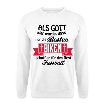 Gott biken - Unisex Pullover - Weiß - Vorne