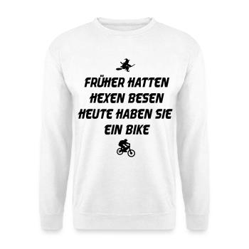 Hexenbesen Bike - Unisex Pullover - Weiß - Vorne