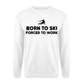 Born to Ski - Unisex Pullover - Weiß - Vorne