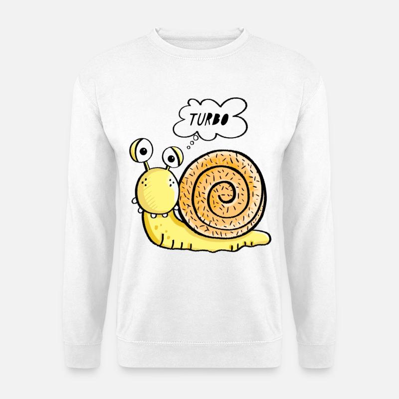 Turbo Schnecke - Unisex Pullover - Weiß
