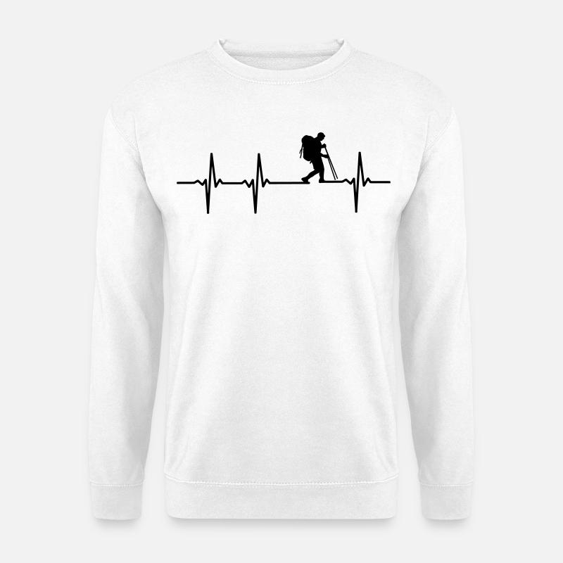 Wandern EKG - Unisex Pullover - Weiß