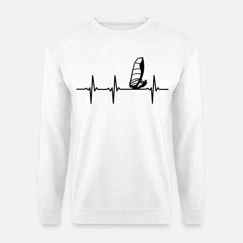 ECG de planches à voile - Sweat-shirt Unisexe - blanc