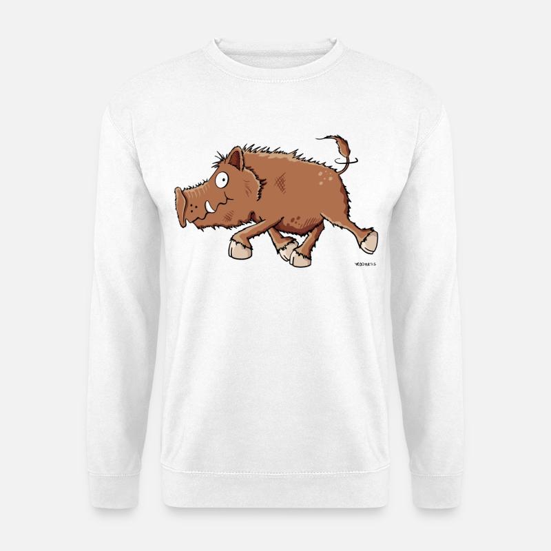 Rasende Wutz - Unisex Pullover - Weiß