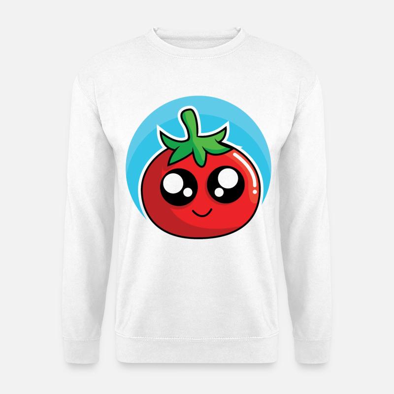 Fröhliche Tomate - Unisex Pullover - Weiß