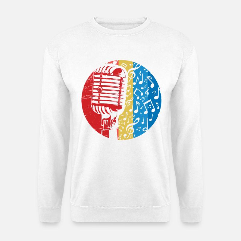 Microphone - Singer - Unisex Sweatshirt - white