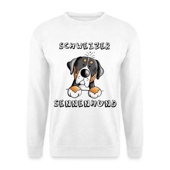 Großer Schweizer Sennenhund - Unisex Pullover - Weiß - Vorne