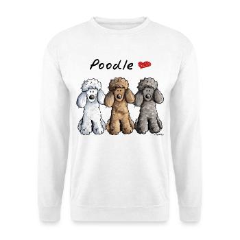 Caniche Amour - Caniche - Coeur - Chien - Sweat-shirt Unisexe - blanc - Devant