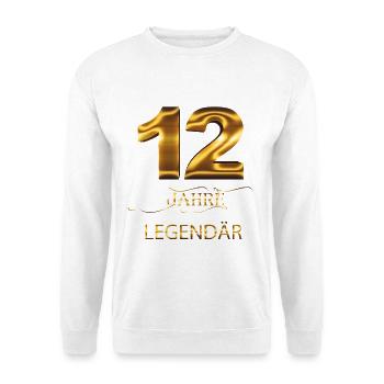 12 Jahre Legendär - Unisex Pullover - Weiß - Vorne
