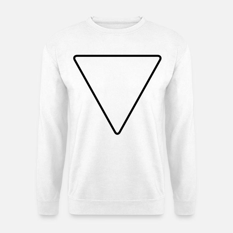 Triangle avec coins arrondis comme panneau d’avertissement - Sweat-shirt Unisexe - blanc