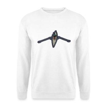 Gehäkelter Ruderer - Unisex Pullover - Weiß - Vorne