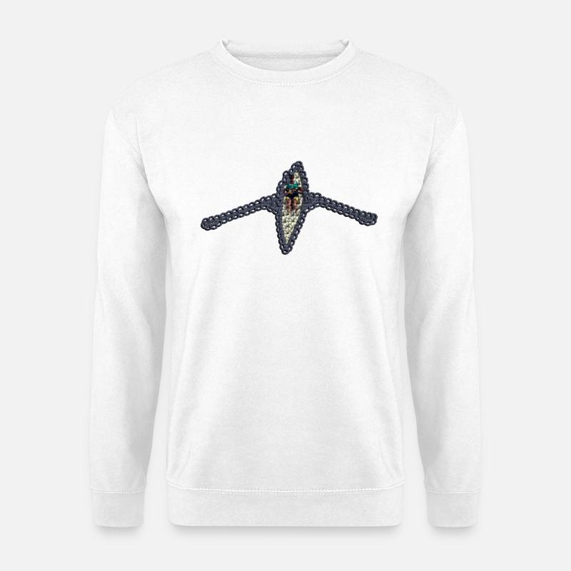 Gehäkelter Ruderer - Unisex Pullover - Weiß