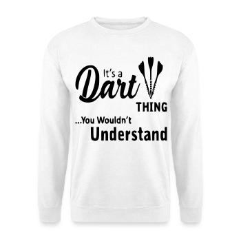 Drôle de fléchettes disant jeu de fléchettes cadeau - Sweat-shirt Unisexe - blanc - Devant