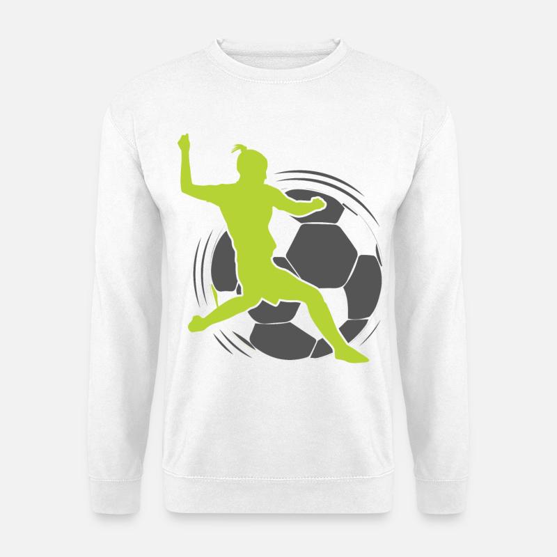 Frauenfussball - Fussballerin - Unisex Pullover - Weiß