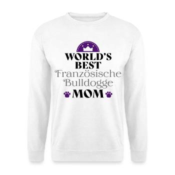 Französische Bulldogge - Unisex Pullover - Weiß - Vorne