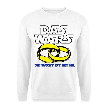Junggesellenabschied , JGA das wars die Mach(25) - Unisex Pullover - Weiß - Vorne
