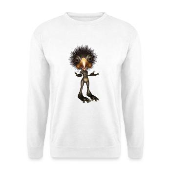 Funny cute bird - Unisex Sweatshirt - white - Front