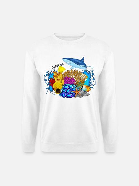diving - diving underwater world marine life - Unisex Sweatshirt - white