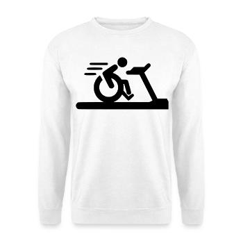 Fitness en fauteuil roulant # - Sweat-shirt Unisexe - blanc - Devant