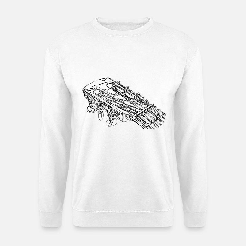 Akustik Gitarre - Unisex Pullover - Weiß